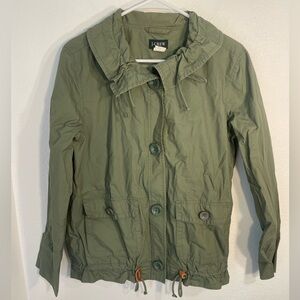 J. Crew Cotton Olive Utility Jacket for Women, size 4